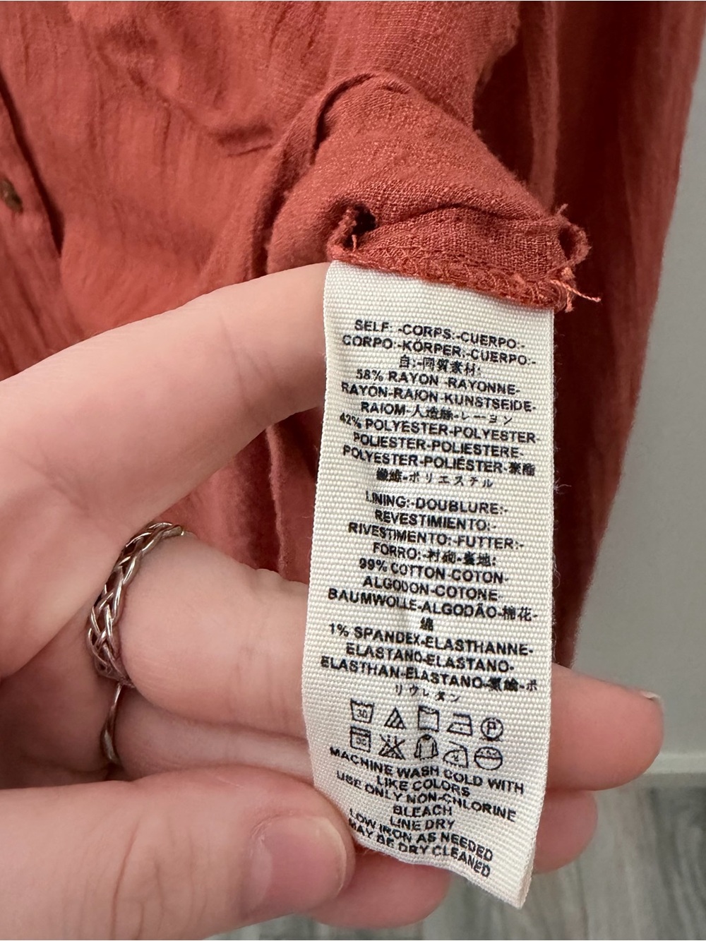 Free People Rust Button-Up Top - Picture 5 of 5